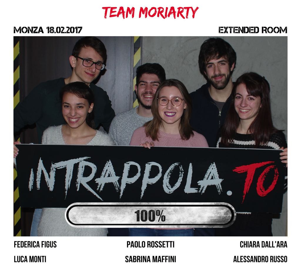 Il gruppo Team Moriarty è fuggito dalla nostra escape room Extended Room