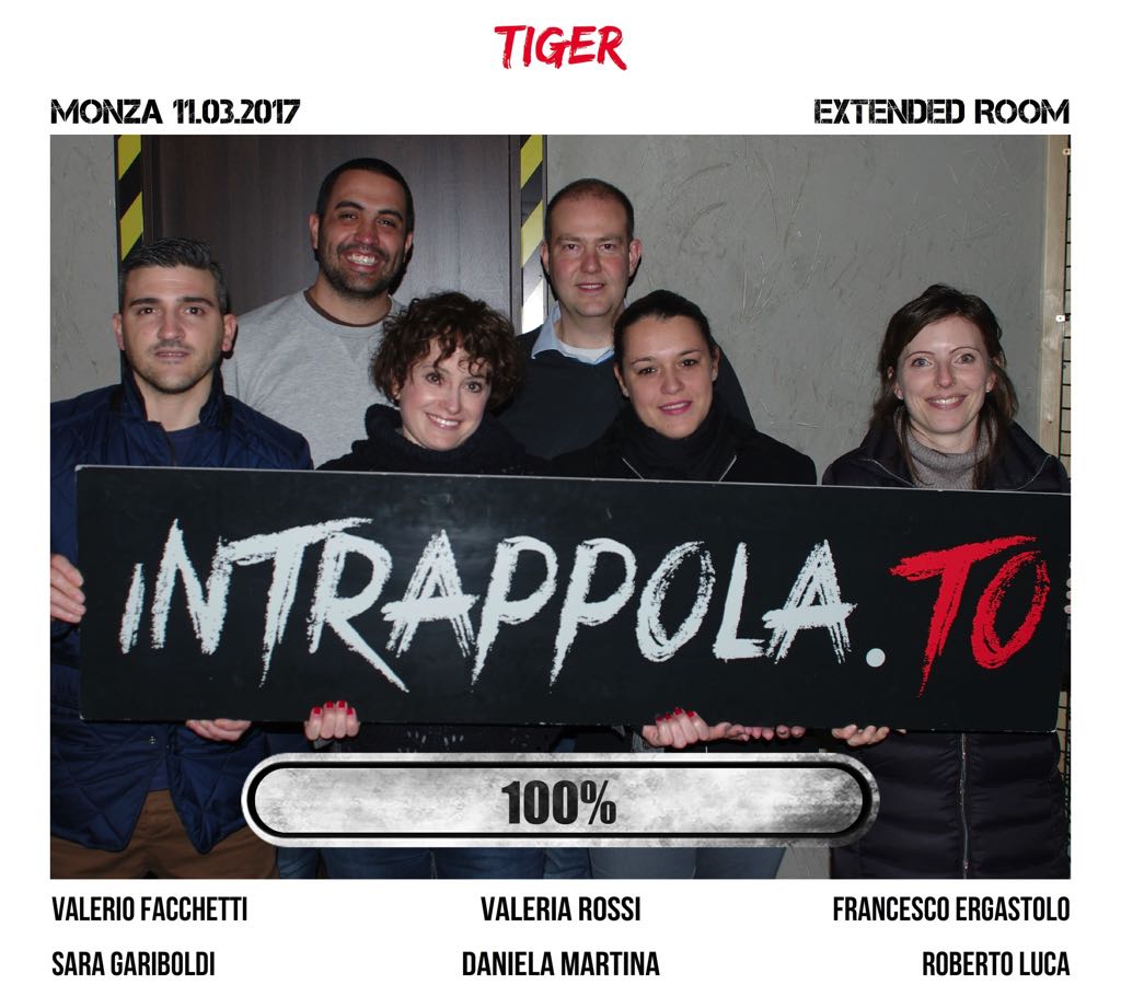 Il gruppo Tiger è fuggito dalla nostra escape room Extended Room