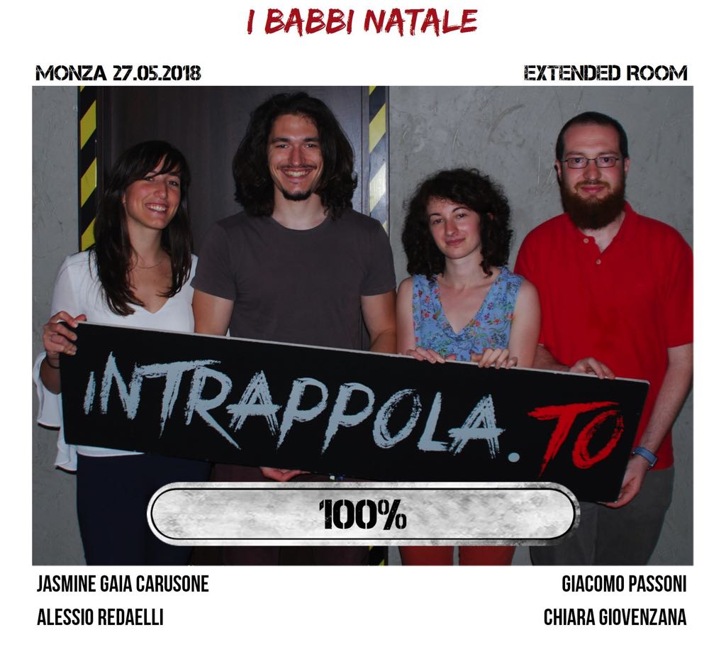 Il gruppo i babbi natale è fuggito dalla nostra escape room Extended Room