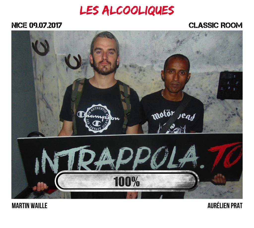 Il gruppo les alcooliques è fuggito dalla nostra escape room Classic Room
