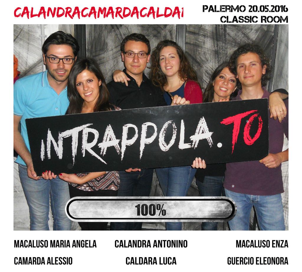 Il gruppo Calandracamardacaldara è fuggito dalla nostra escape room Classic Room