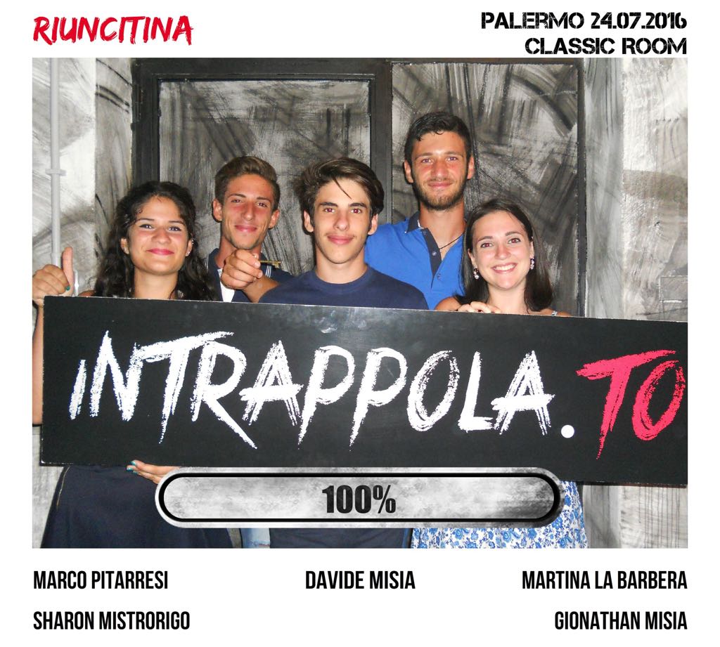 Il gruppo RIUNCITINA è fuggito dalla nostra escape room Classic Room