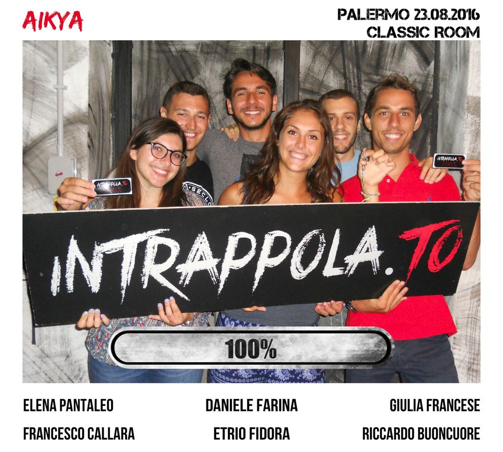 Il gruppo aikya è fuggito dalla nostra escape room Classic Room