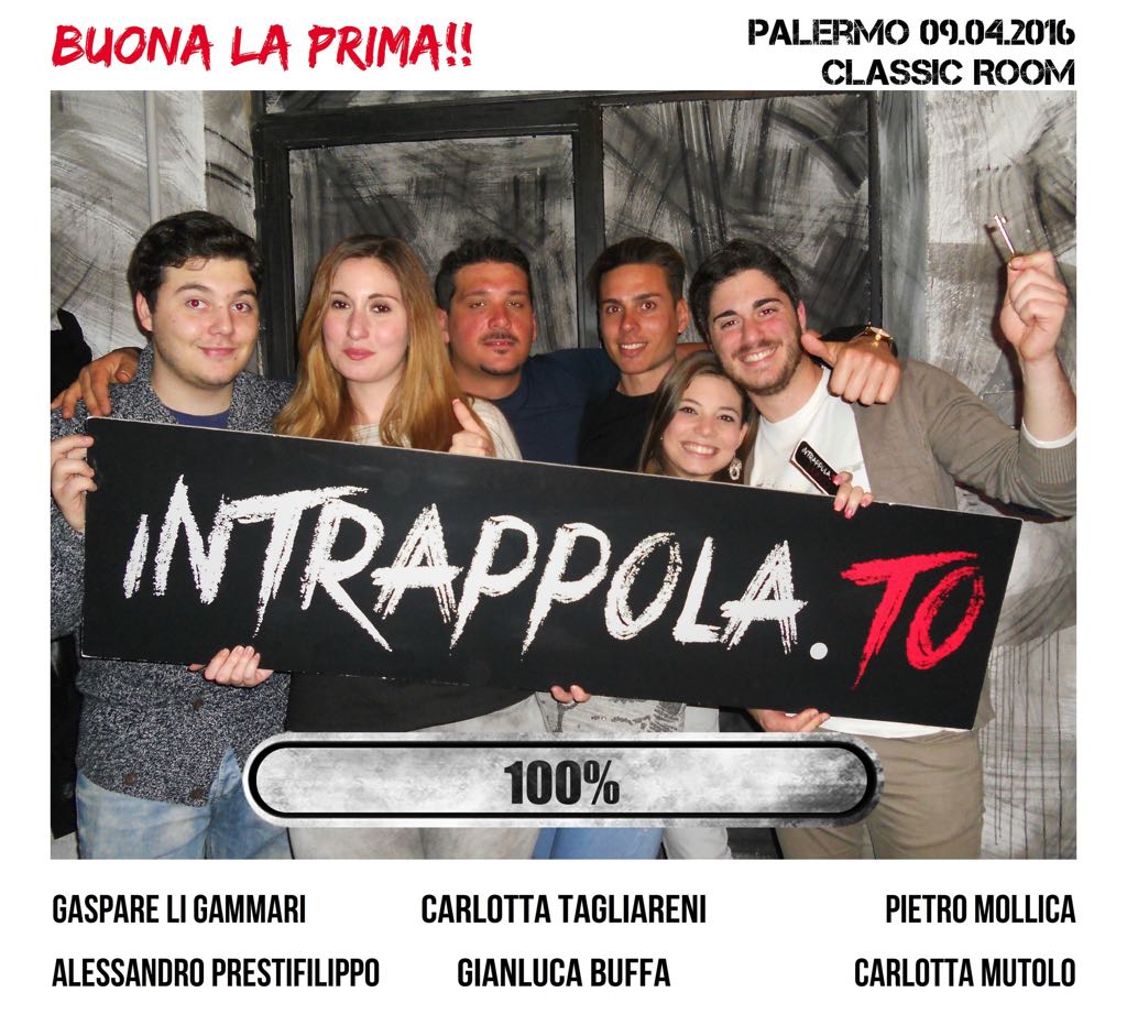 Il gruppo  è fuggito dalla nostra escape room Classic Room