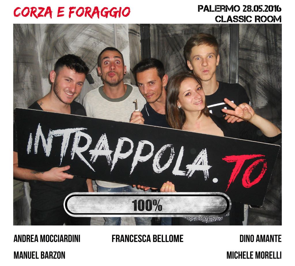 Il gruppo corza e foraggio è fuggito dalla nostra escape room Classic Room