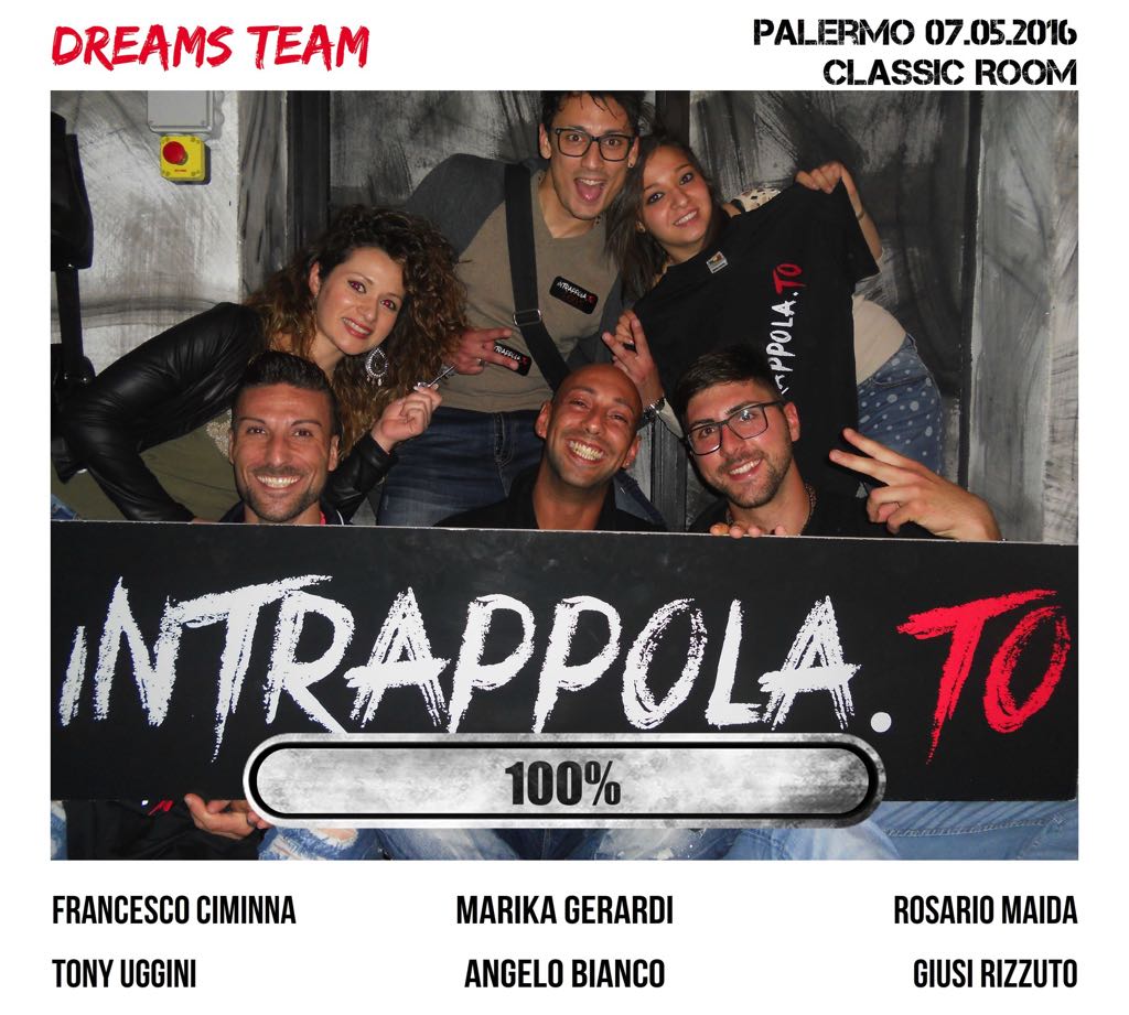 Il gruppo dreams team è fuggito dalla nostra escape room Classic Room