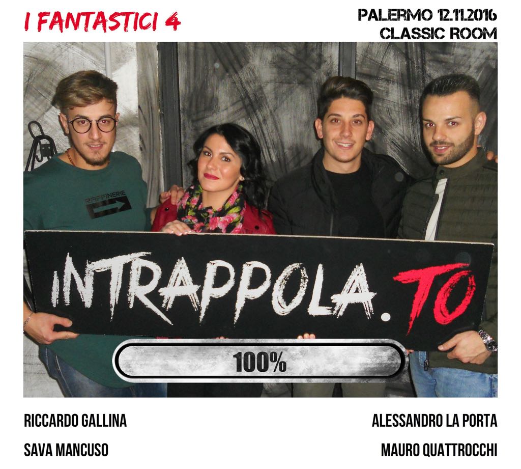 Il gruppo i fantastici 4 è fuggito dalla nostra escape room Classic Room