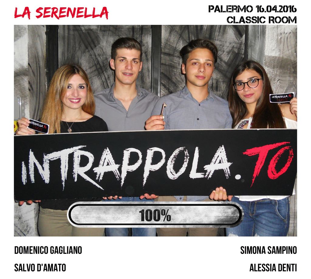 Il gruppo  è fuggito dalla nostra escape room Classic Room