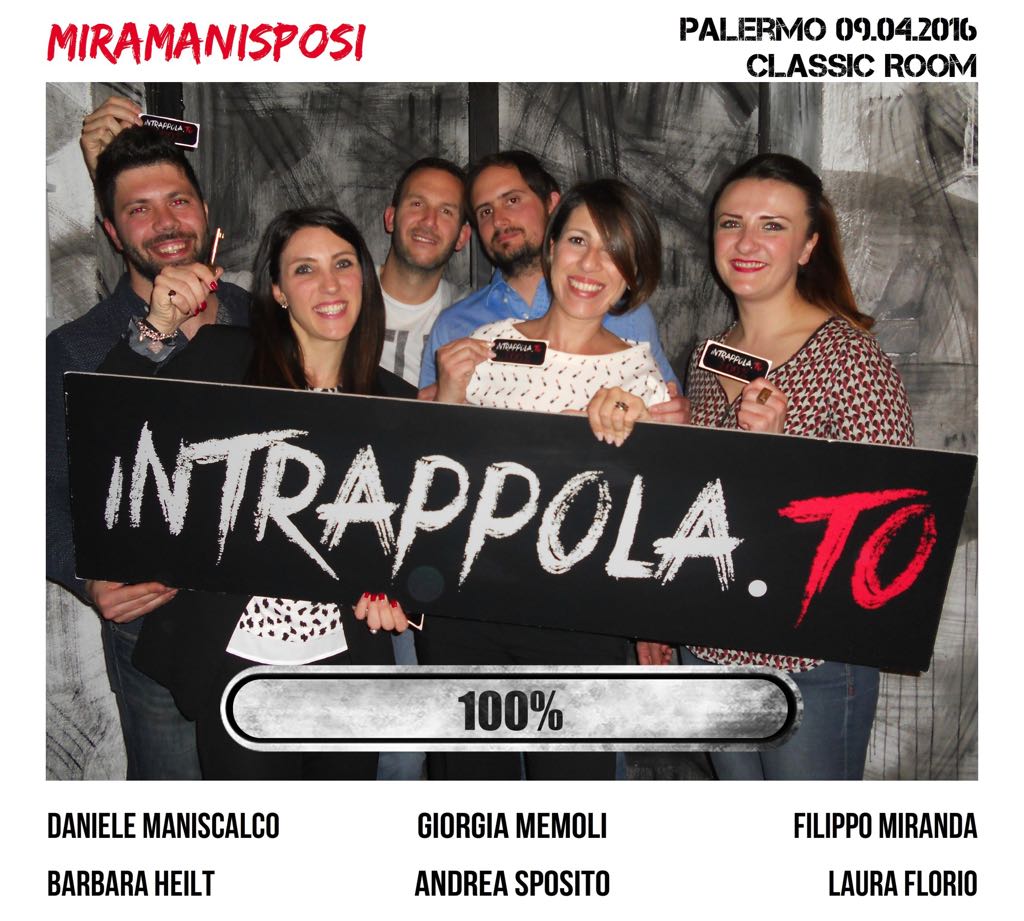 Il gruppo The Perfect Team è fuggito dalla nostra escape room Classic Room