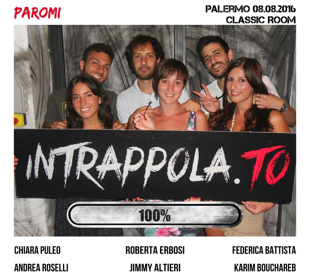 Il gruppo paromi è fuggito dalla nostra escape room Classic Room