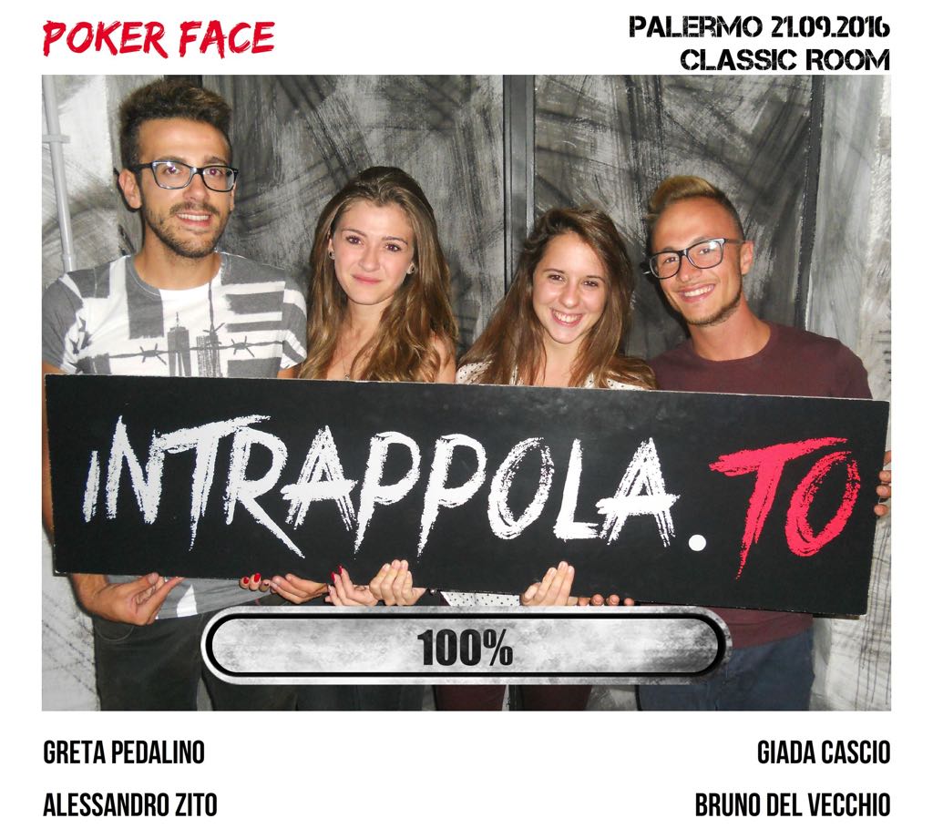 Il gruppo poker face è fuggito dalla nostra escape room Classic Room
