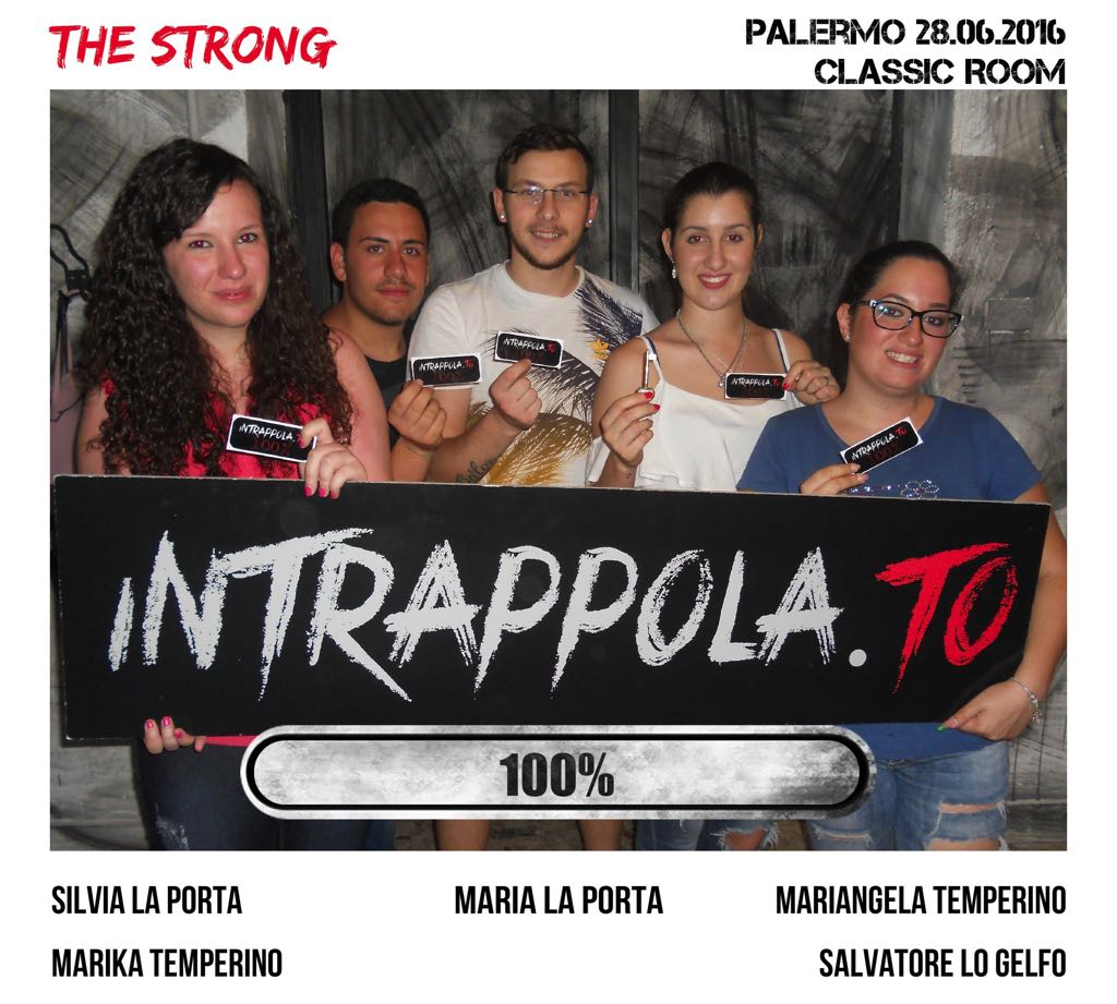 Il gruppo the strong è fuggito dalla nostra escape room Classic Room