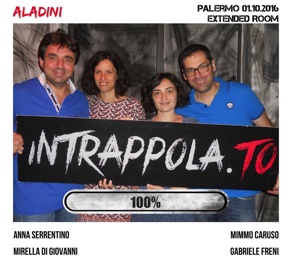 Il gruppo Aladini è fuggito dalla nostra escape room Extended Room