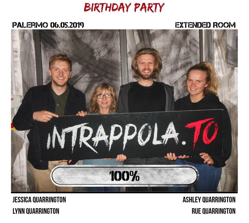 Il gruppo Birthday party è fuggito dalla nostra escape room Extended Room