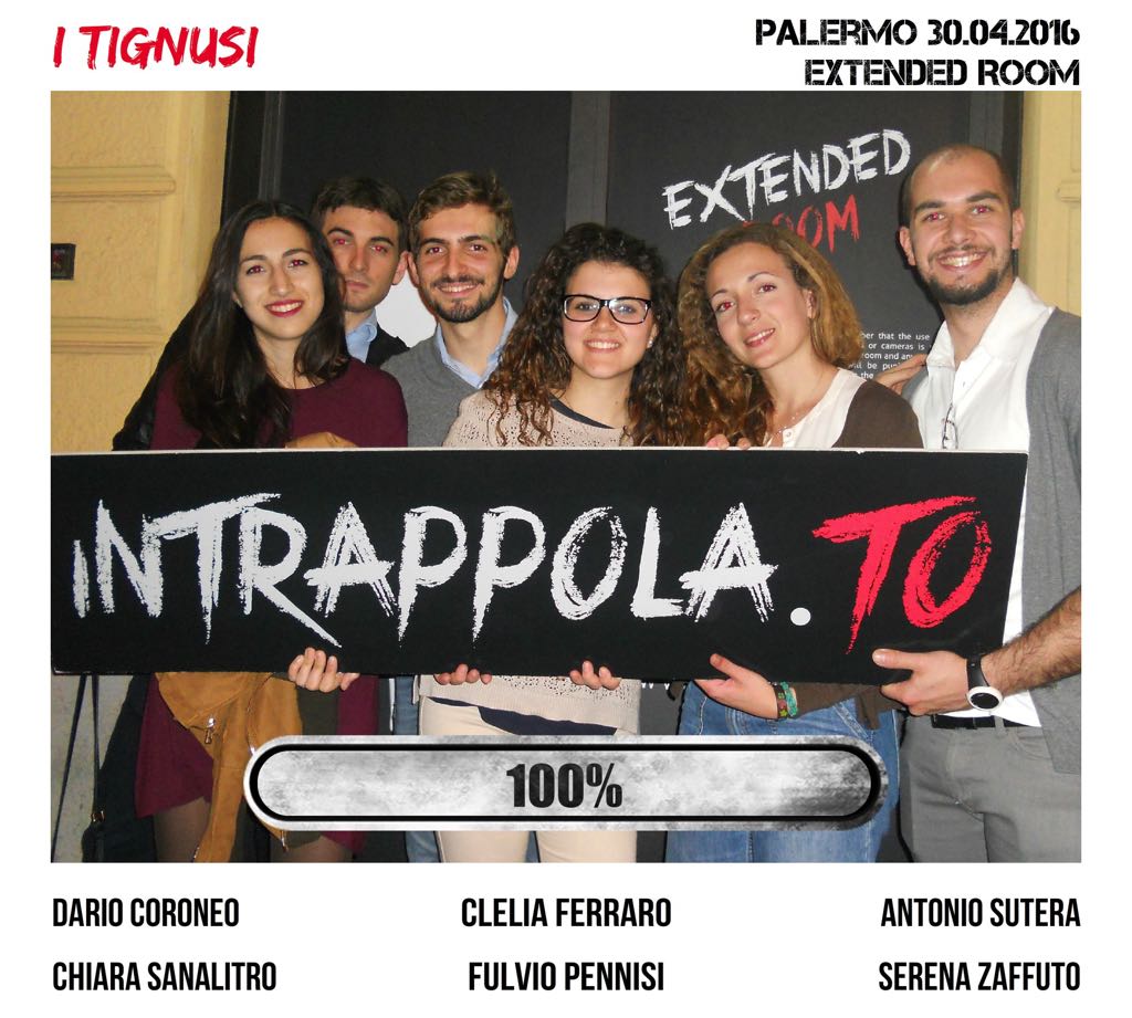 Il gruppo I tignusi è fuggito dalla nostra escape room Extended Room