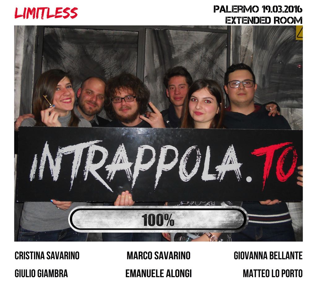 Il gruppo LiMitLesS è fuggito dalla nostra escape room Extended Room