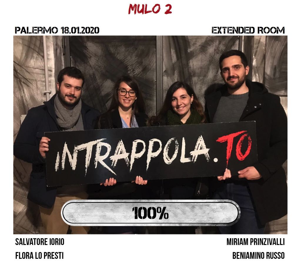 Il gruppo Mulo 2 è fuggito dalla nostra escape room Extended Room