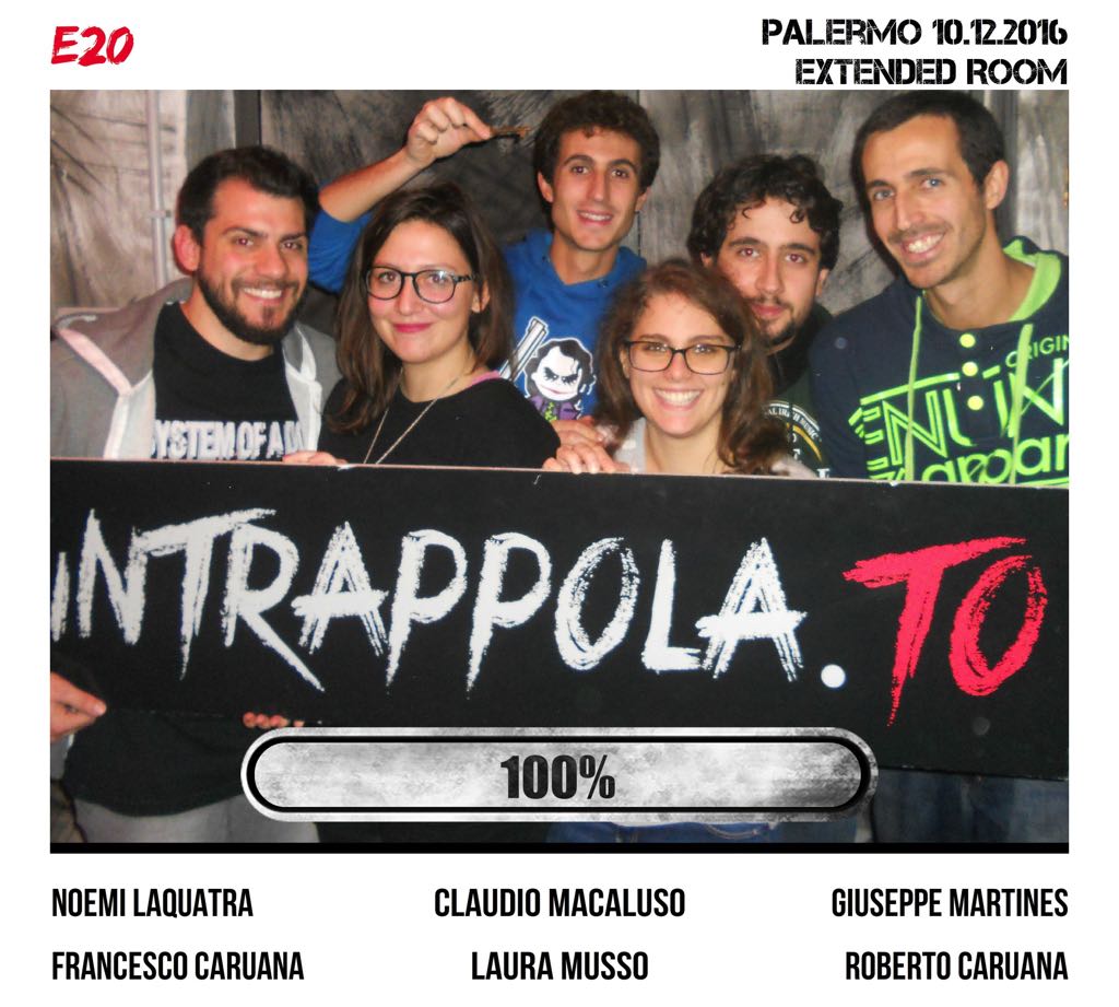 Il gruppo e20 è fuggito dalla nostra escape room Extended Room