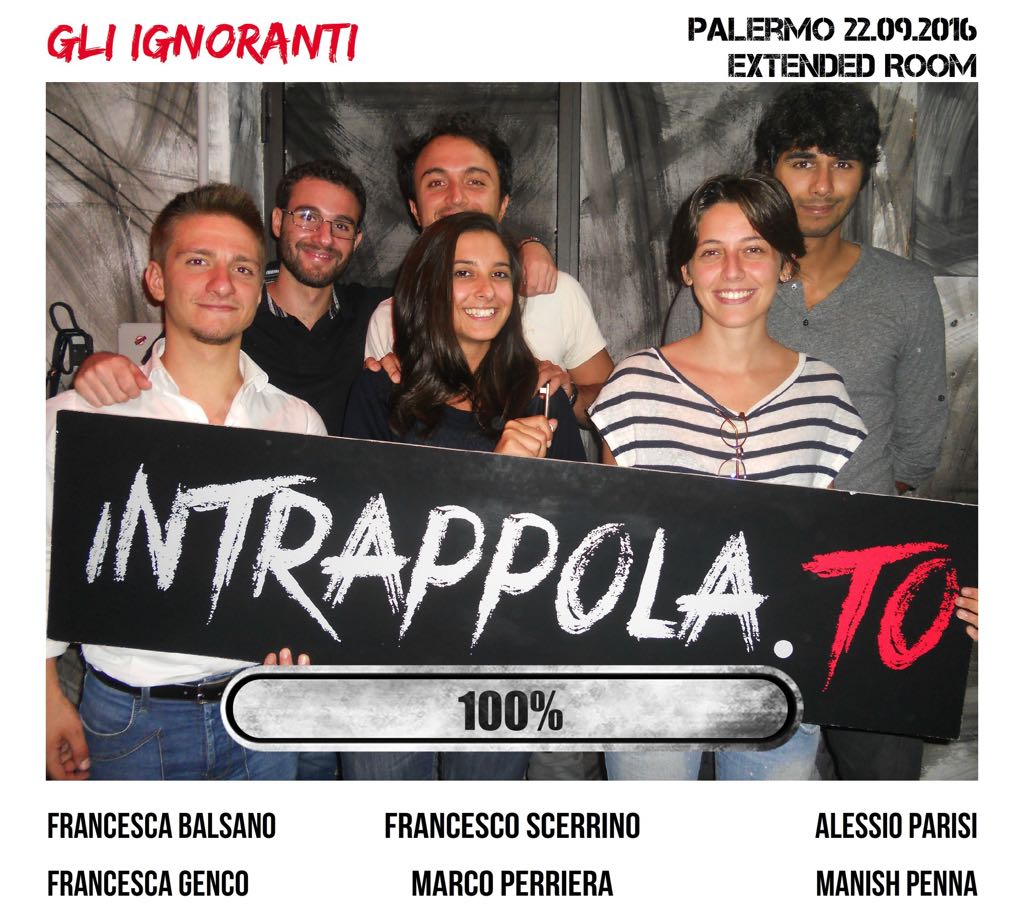 Il gruppo gli ignoranti è fuggito dalla nostra escape room Extended Room
