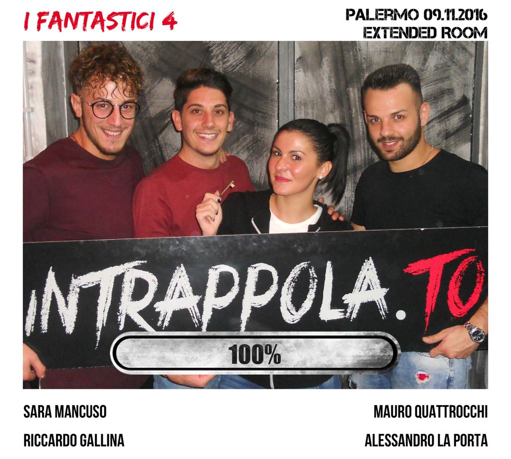 Il gruppo i fantastici 4 è fuggito dalla nostra escape room Extended Room