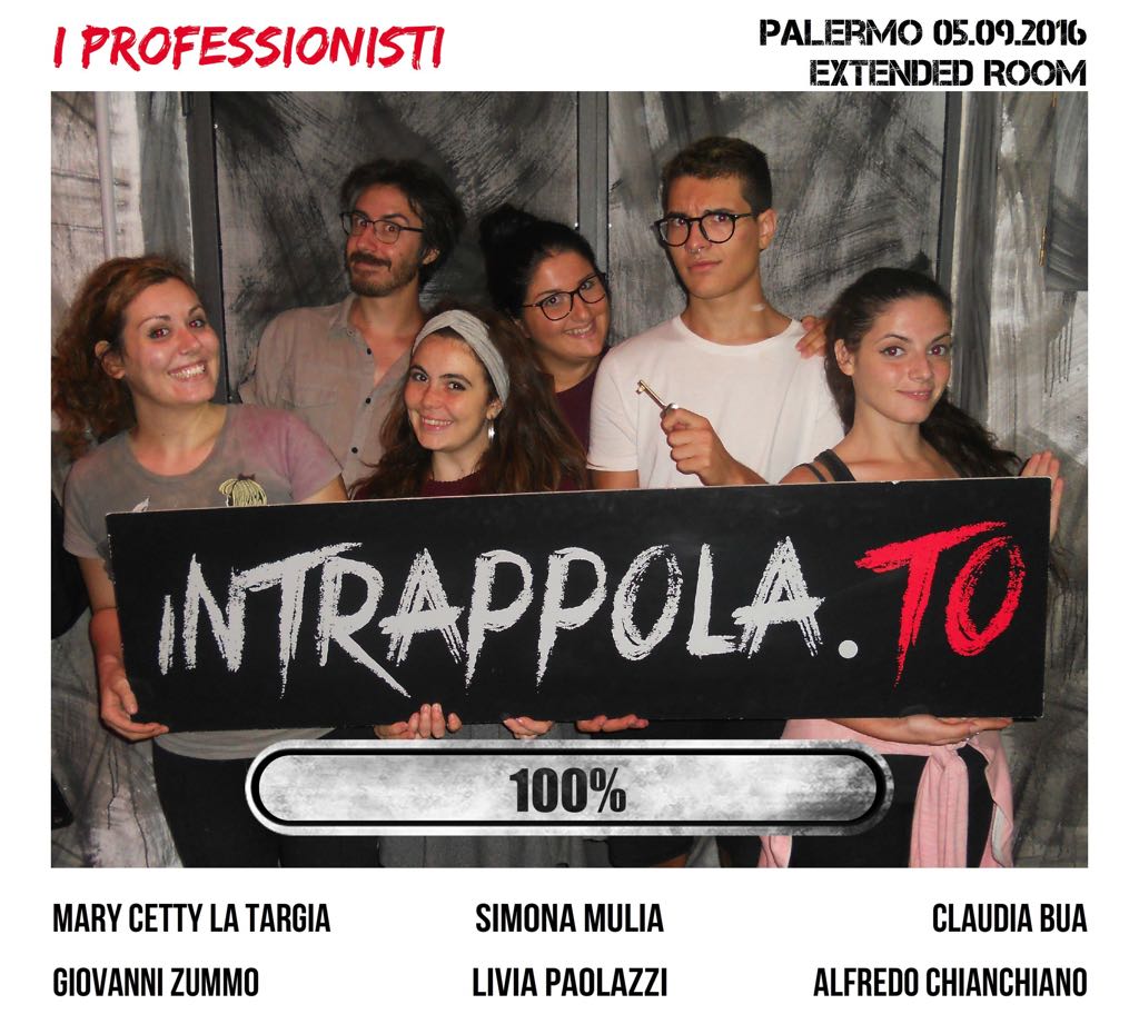 Il gruppo i professionisti è fuggito dalla nostra escape room Extended Room