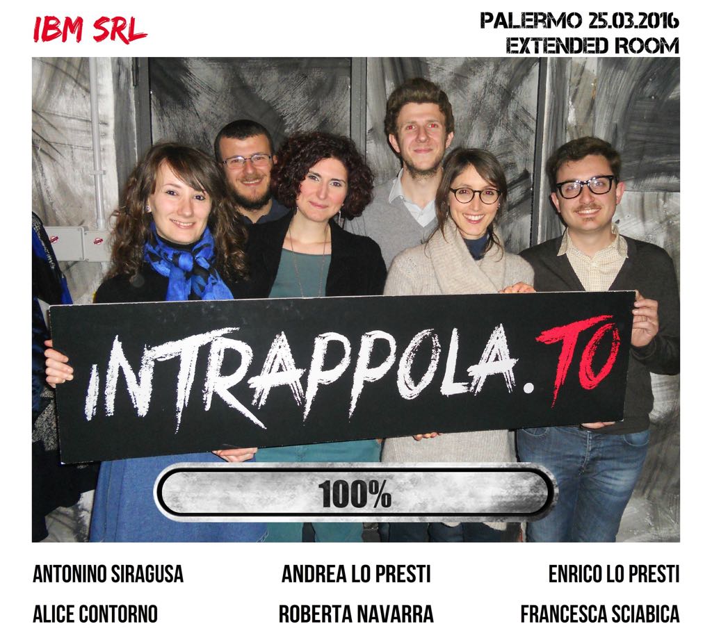 Il gruppo iBM srl è fuggito dalla nostra escape room Extended Room