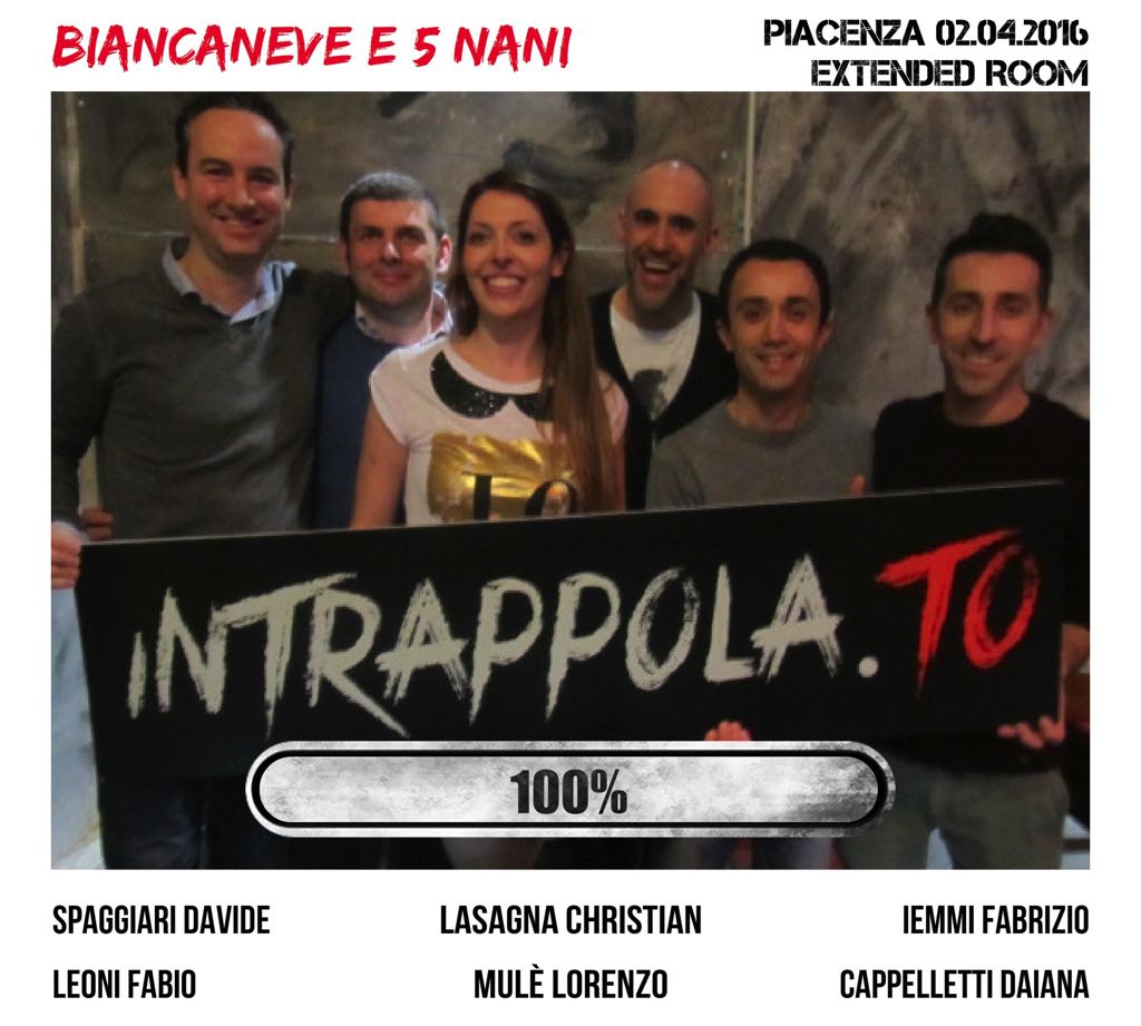 Il gruppo Biancaneve e 5 nani è fuggito dalla nostra escape room Extended Room