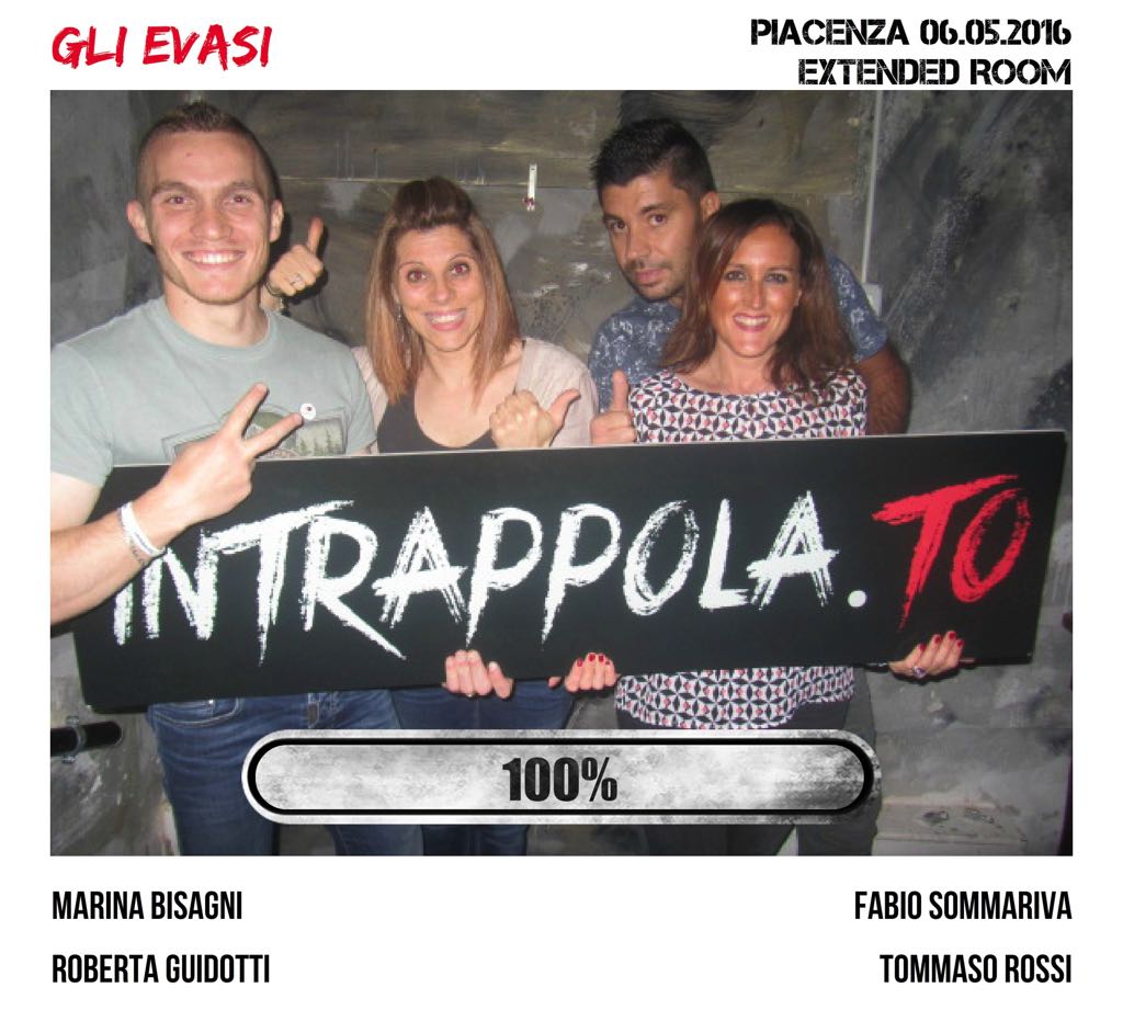 Il gruppo GLi evasi è fuggito dalla nostra escape room Extended Room