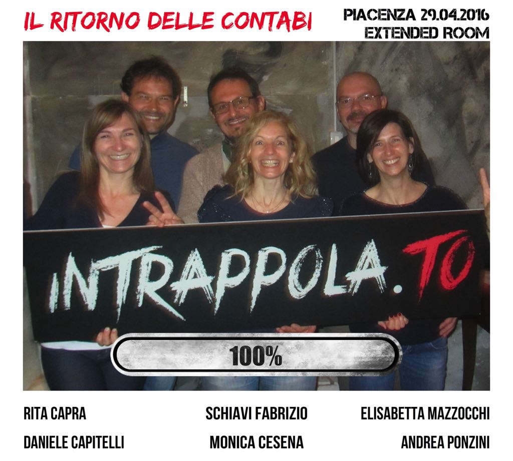 Il gruppo IL RITORNO DELLE CONTABILI è fuggito dalla nostra escape room Extended Room