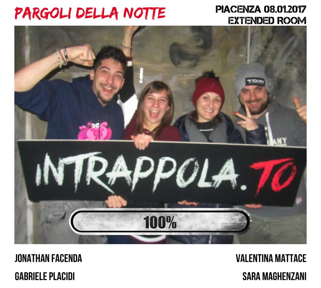 Il gruppo Pargoli della notte è fuggito dalla nostra escape room Extended Room