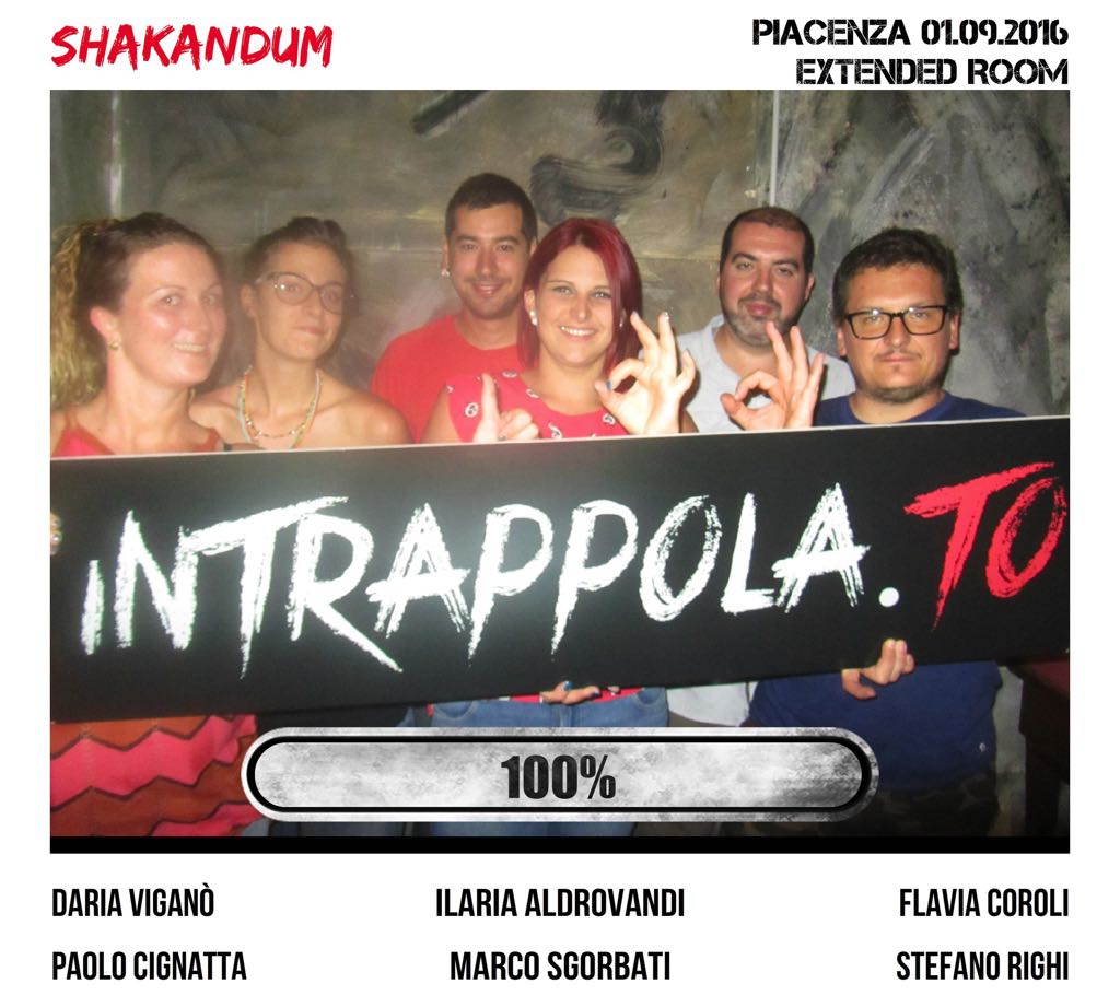 Il gruppo Shakandum è fuggito dalla nostra escape room Extended Room