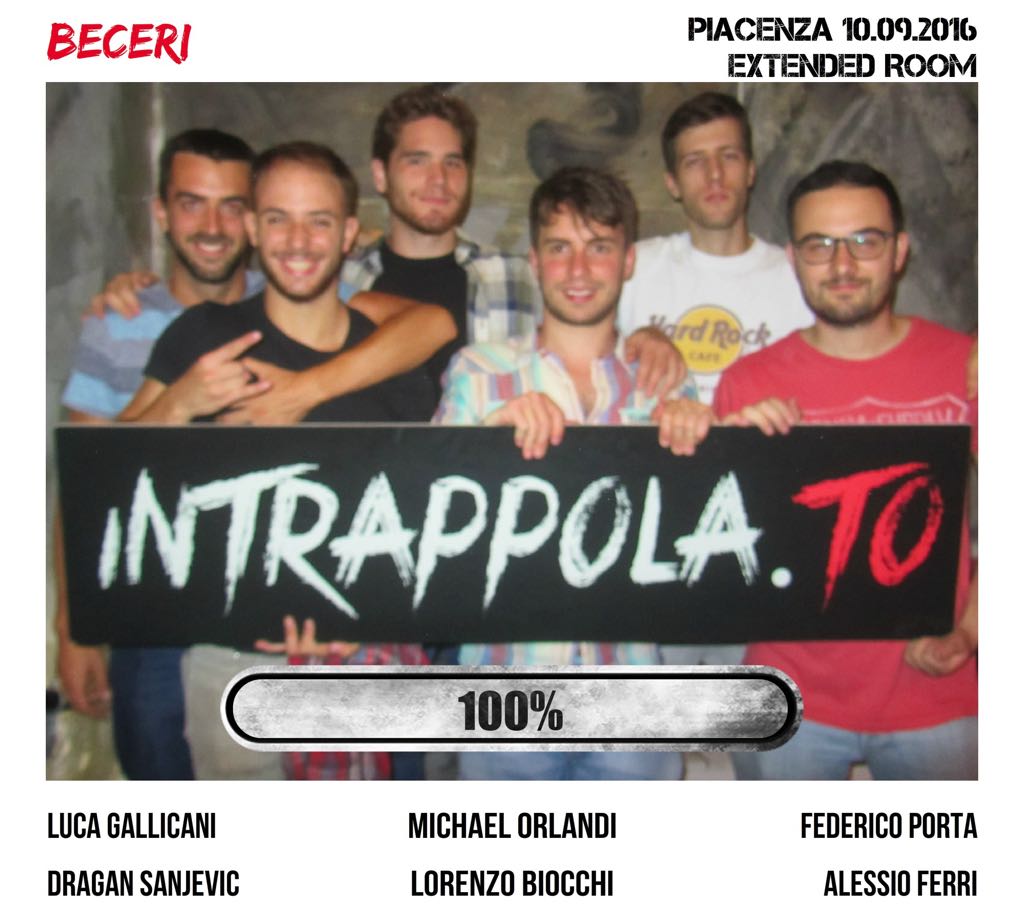 Il gruppo beceri è fuggito dalla nostra escape room Extended Room