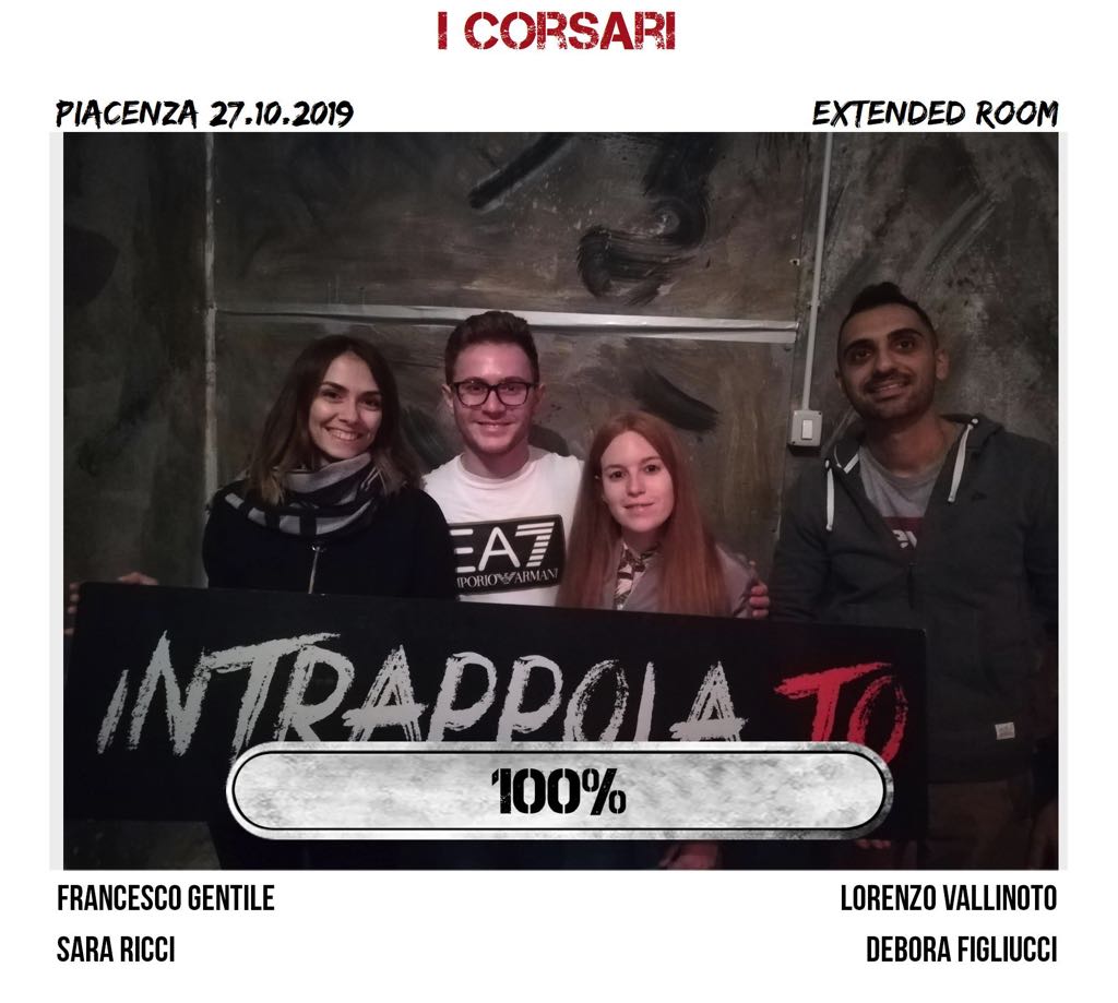 Il gruppo i corsari è fuggito dalla nostra escape room Extended Room