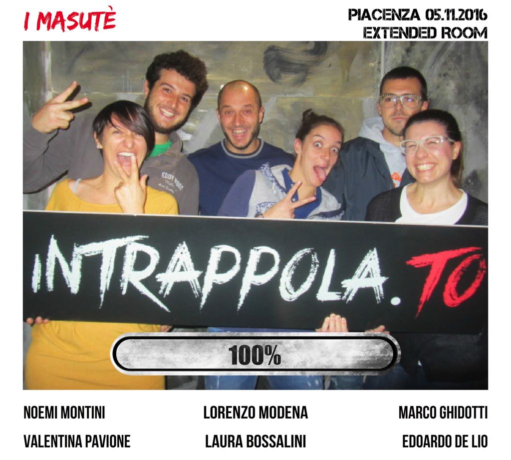 Il gruppo i masutè è fuggito dalla nostra escape room Extended Room