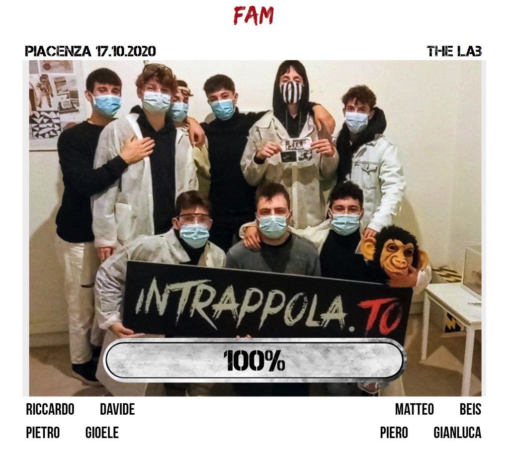 Il gruppo FAM è fuggito dalla nostra escape room The Lab