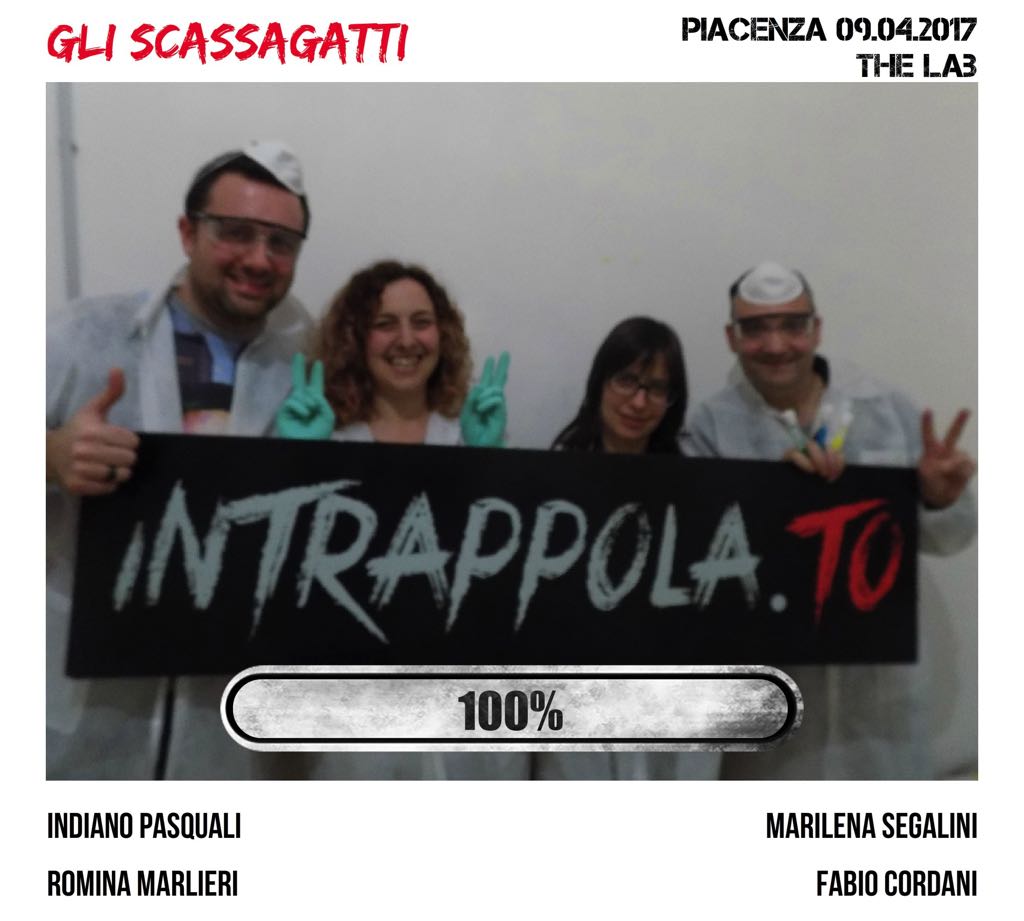 Il gruppo gli scassagatti è fuggito dalla nostra escape room The Lab