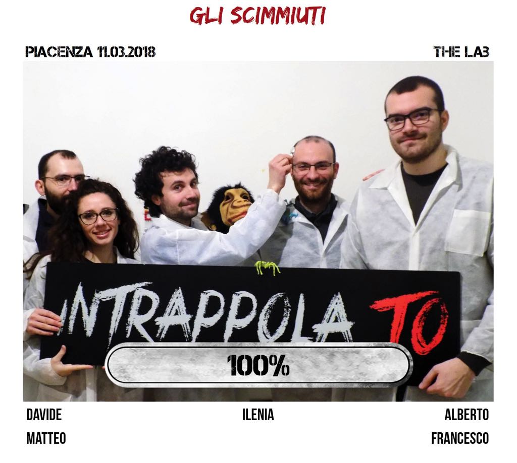 Il gruppo gli scimmiuti è fuggito dalla nostra escape room The Lab