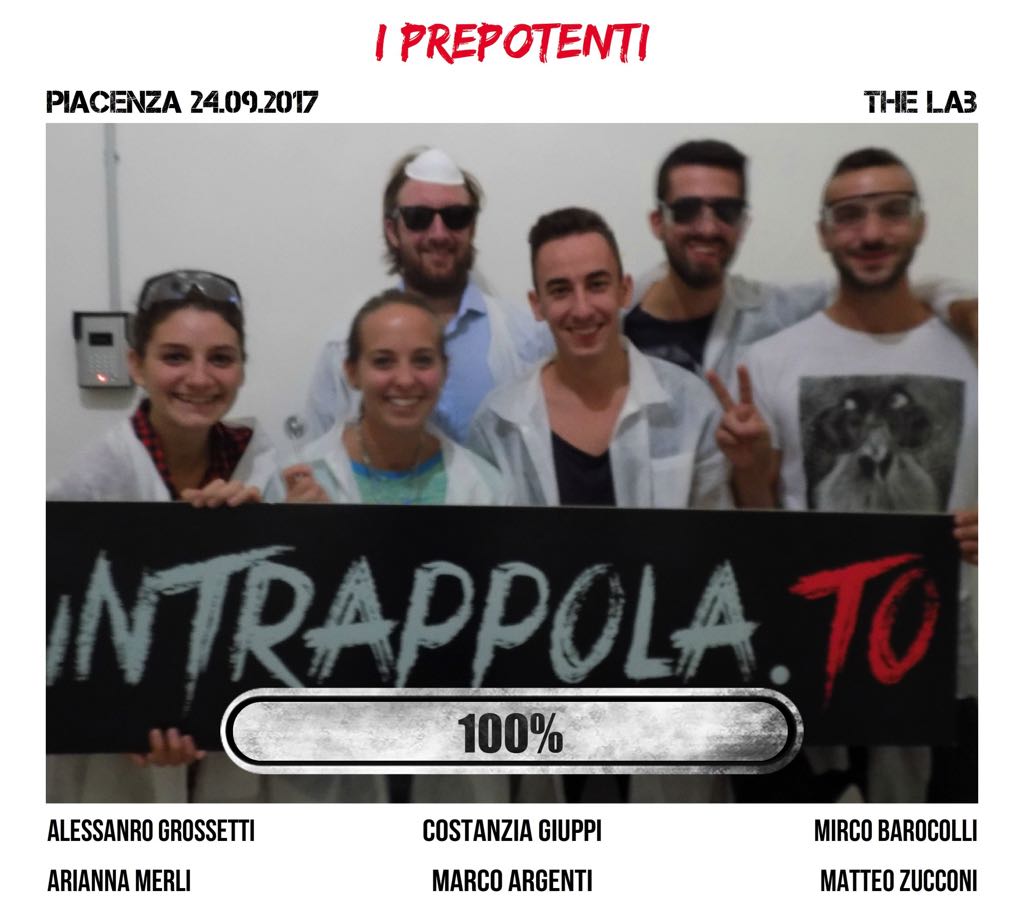 Il gruppo i prepotenti è fuggito dalla nostra escape room The Lab