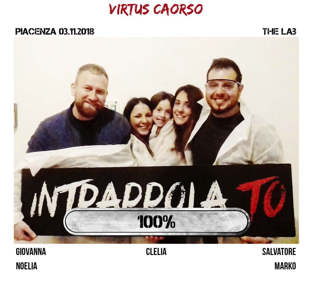 Il gruppo virtus caorso è fuggito dalla nostra escape room The Lab