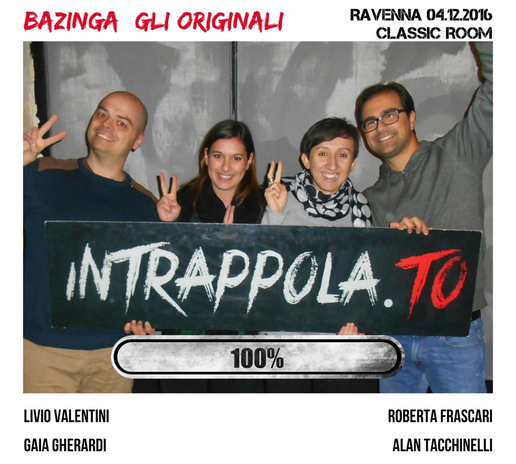 Il gruppo Bazinga (Gli Originali) è fuggito dalla nostra escape room Classic Room