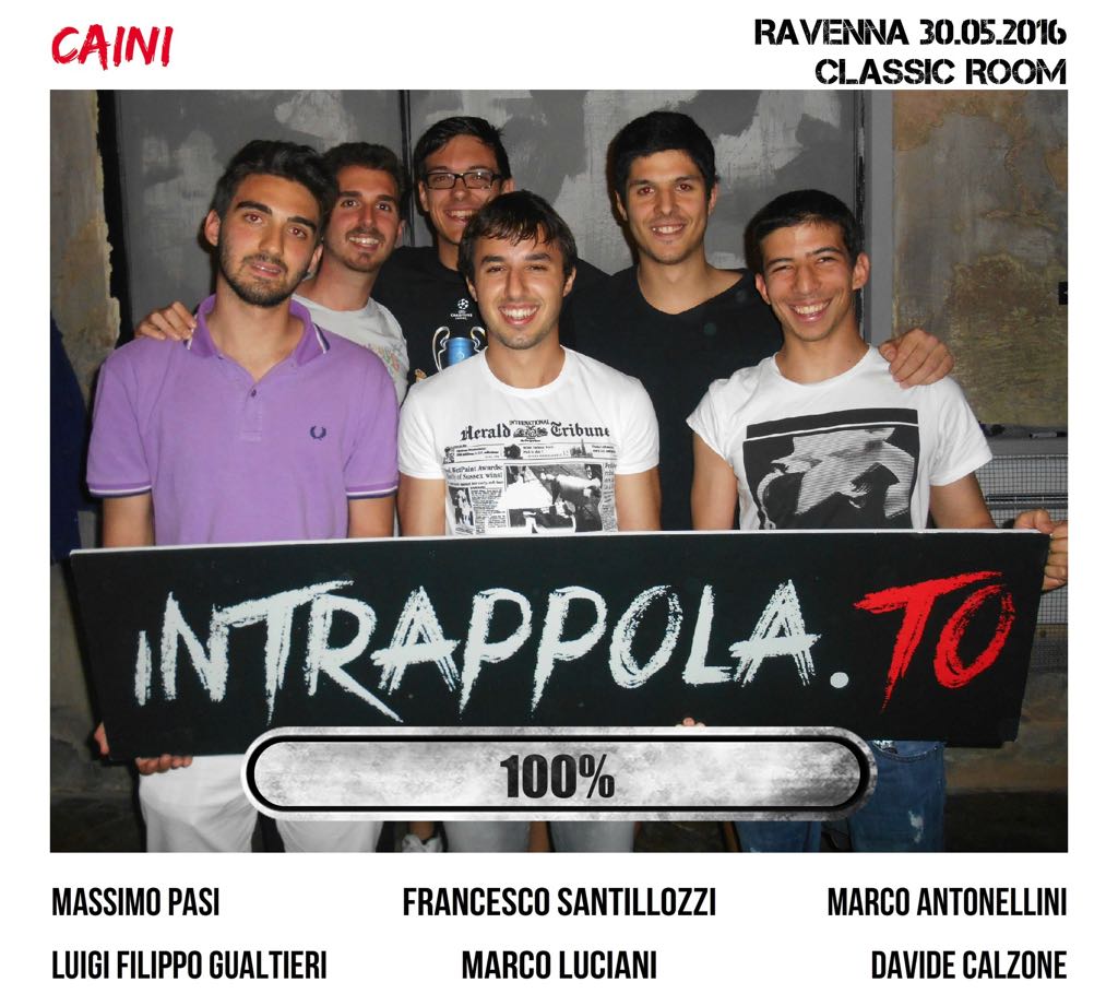 Il gruppo Caini è fuggito dalla nostra escape room Classic Room