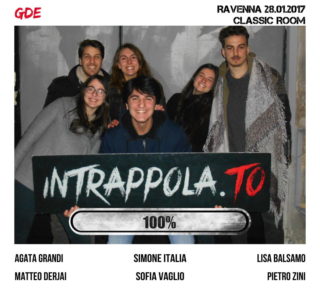 Il gruppo GDE è fuggito dalla nostra escape room Classic Room