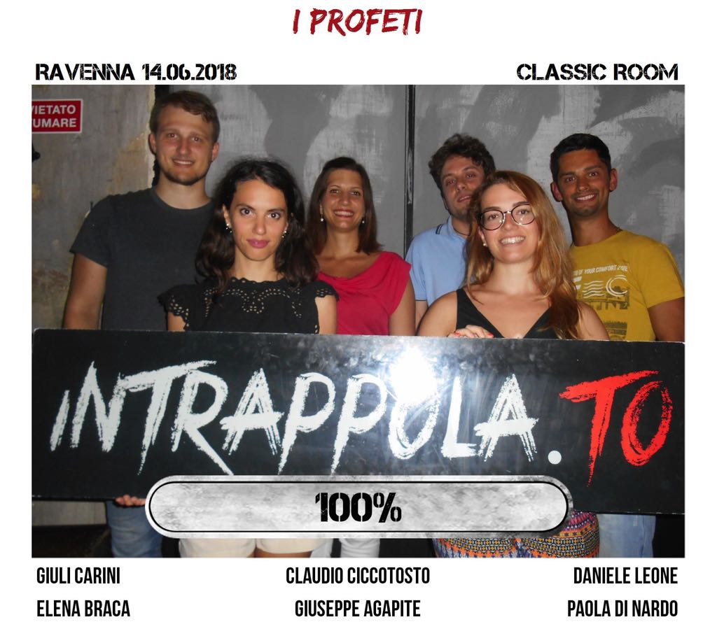 Il gruppo I Profeti è fuggito dalla nostra escape room Classic Room