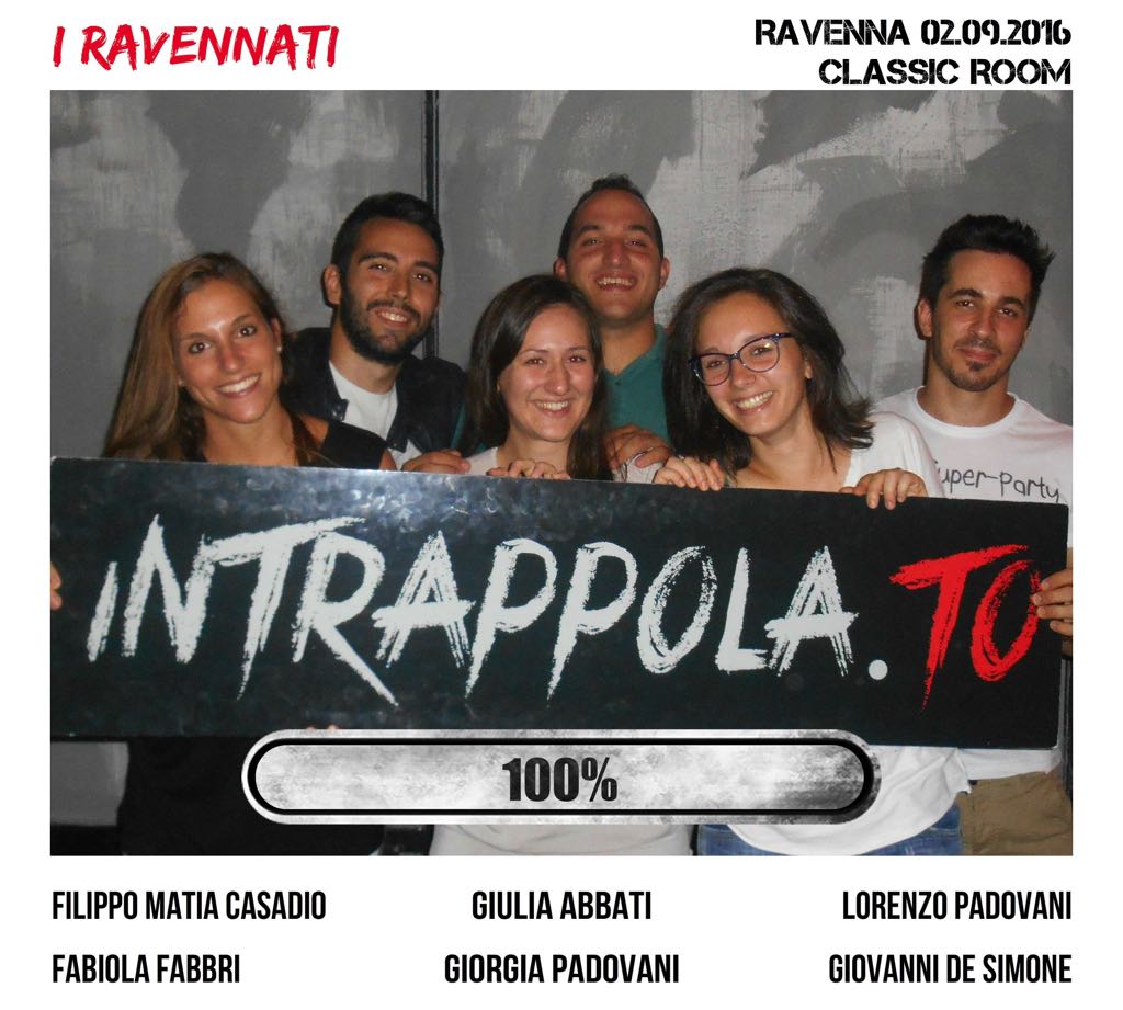Il gruppo I ravennati è fuggito dalla nostra escape room Classic Room
