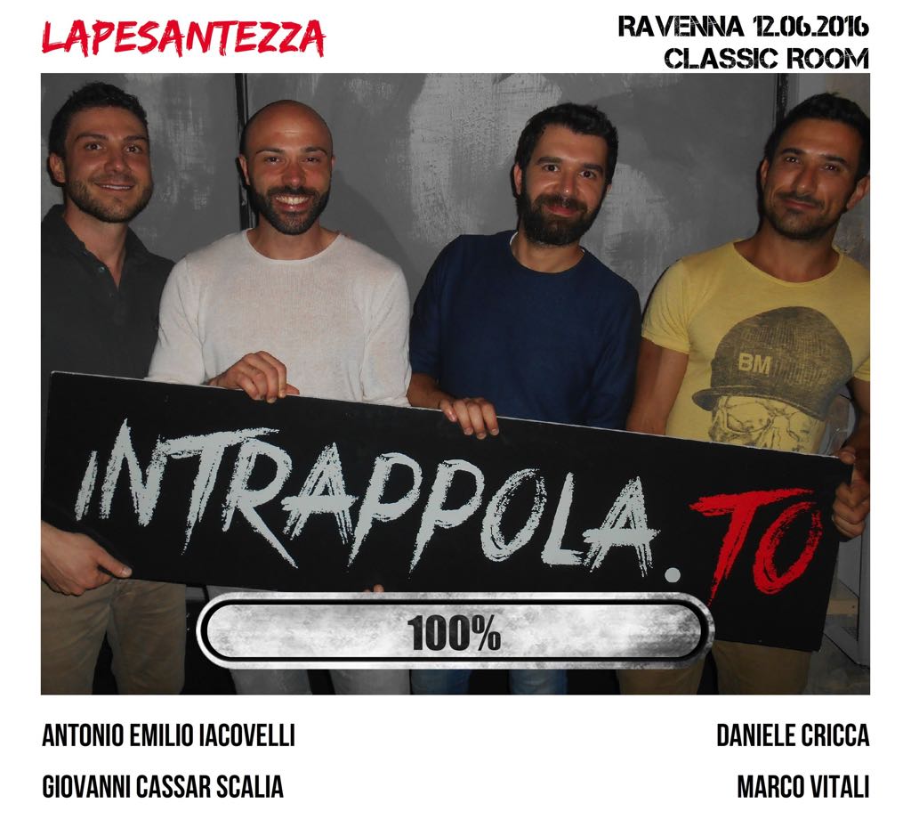 Il gruppo Lapesantezza è fuggito dalla nostra escape room Classic Room