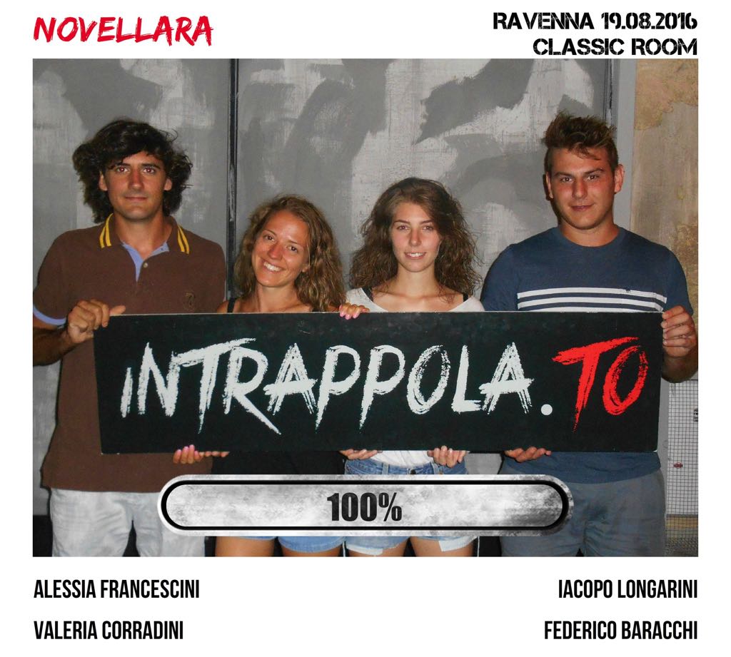 Il gruppo Novellara è fuggito dalla nostra escape room Classic Room