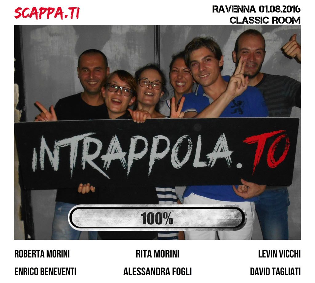 Il gruppo Scappa.ti è fuggito dalla nostra escape room Classic Room