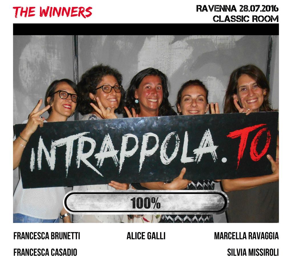 Il gruppo The Winners è fuggito dalla nostra escape room Classic Room