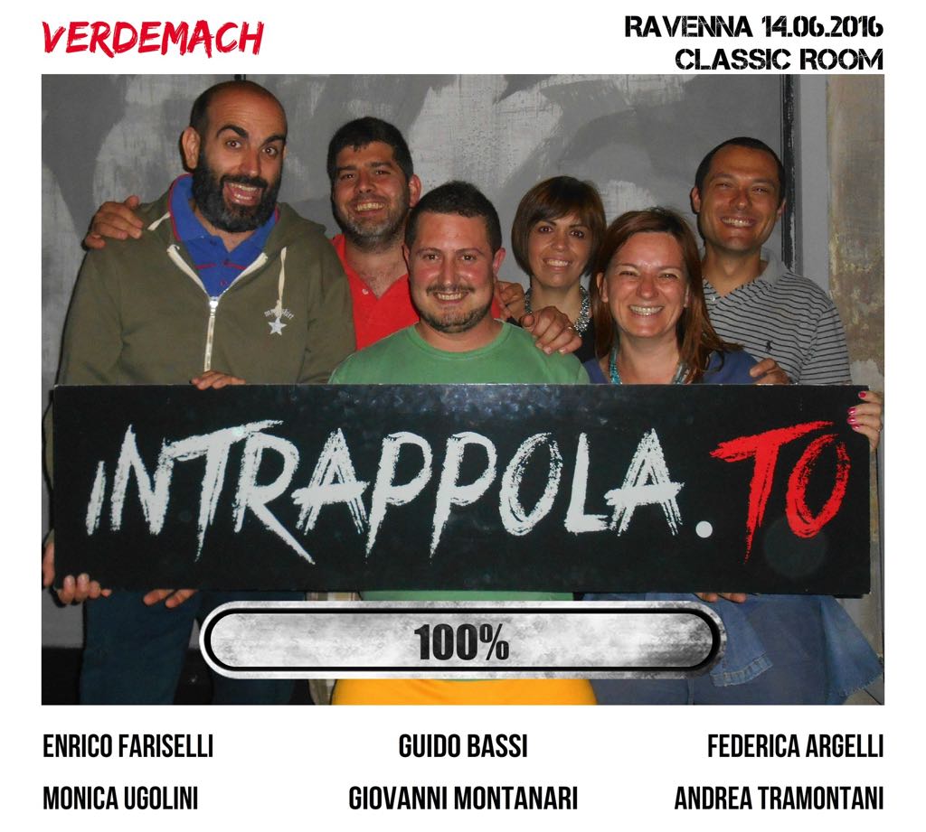 Il gruppo Verdemach è fuggito dalla nostra escape room Classic Room