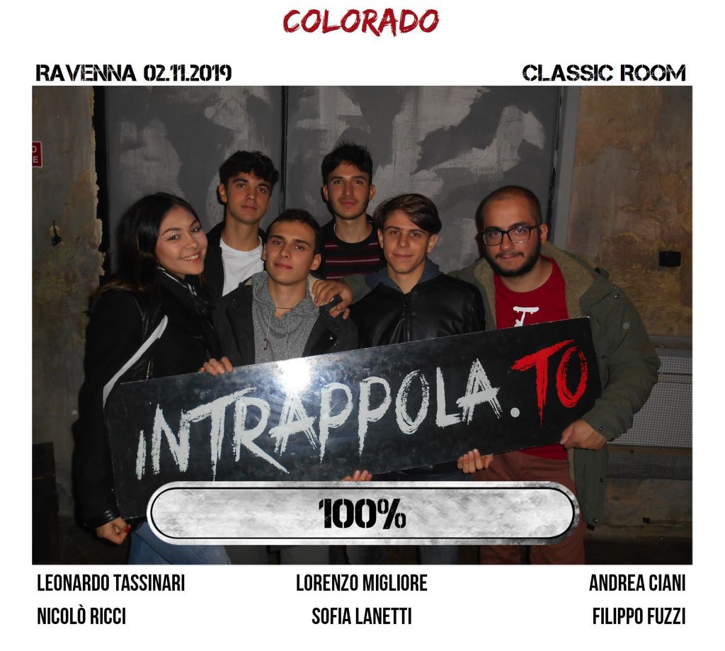 Il gruppo colorado è fuggito dalla nostra escape room Classic Room